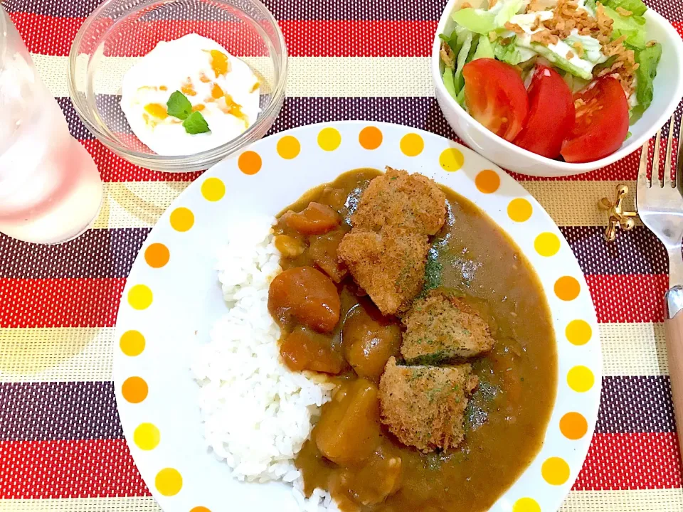 カツカレー定食|ゆうかさんさん