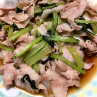 小松菜と豚肉の炒め物|ヒカルさん