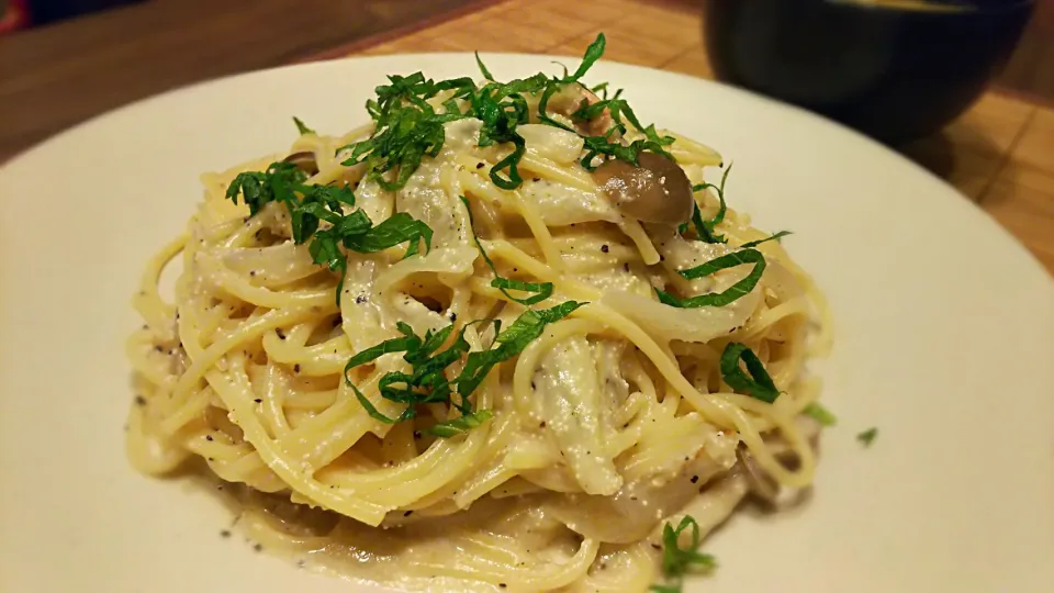 たらこｸﾘｰﾑﾊﾟｽﾀ～🍝
の晩ごはん✨|kaz(*･ω･)さん