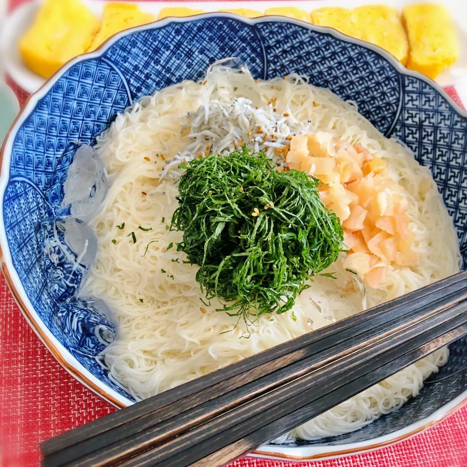 出汁巻きと素麺のお昼|mattさん