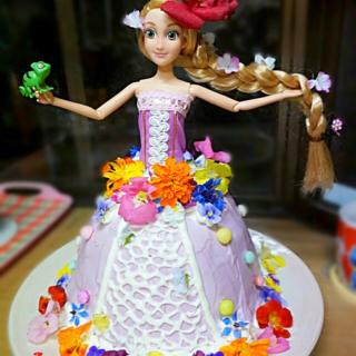 長女ちゃん 歳のお誕生日ケーキオーロラ姫のドールケーキ チーハ Snapdish スナップディッシュ Id Lv5pta