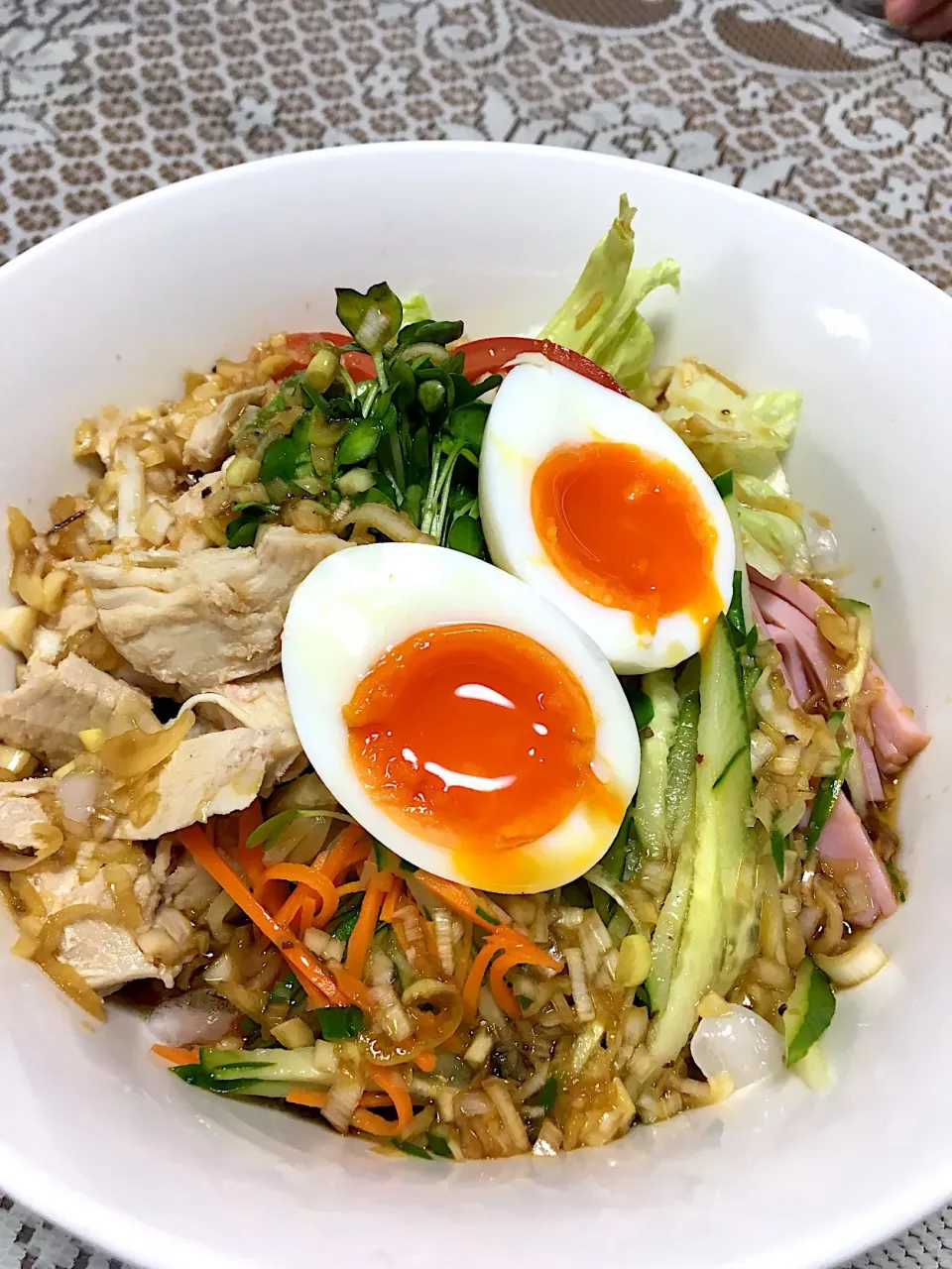 野菜たっぷりの冷やしラーメン|ヨシヨシさん