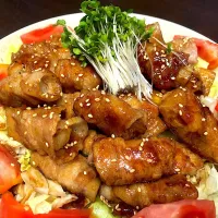 山芋の豚バラ肉巻き|モトミさん