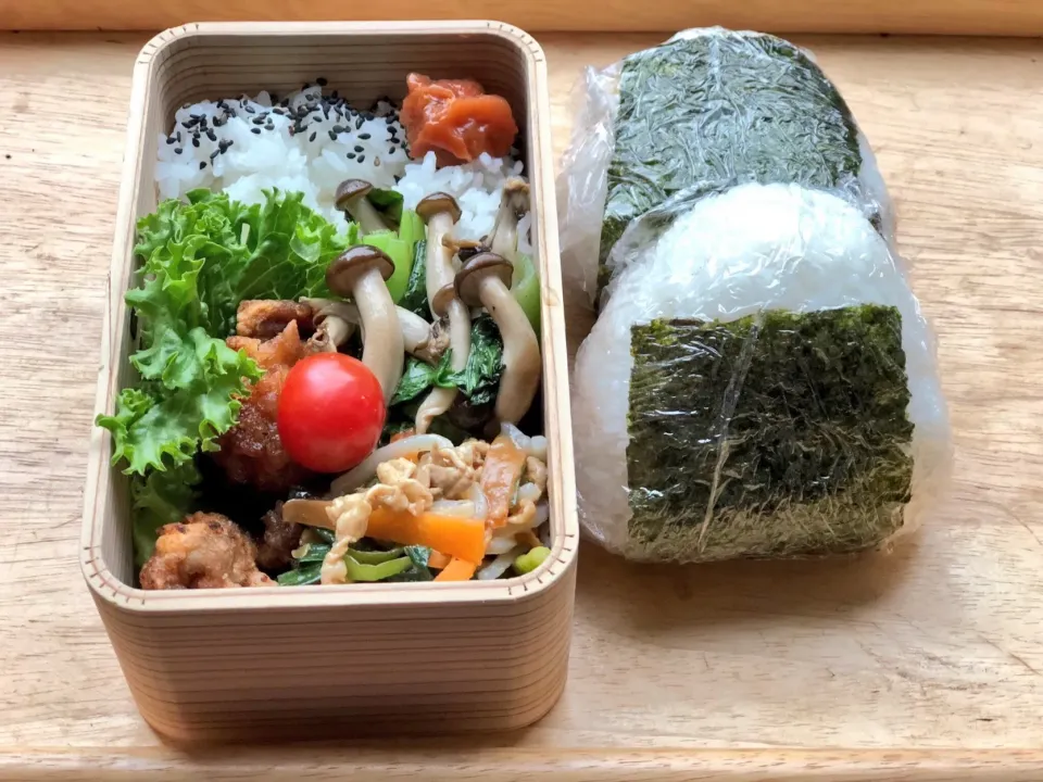 鶏とイカゲソの唐揚げ 弁当|弁当 備忘録さん