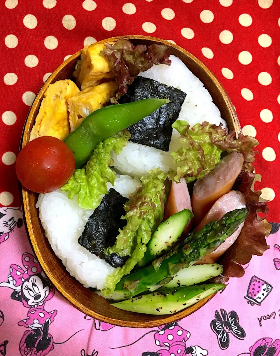 年中さん弁当26日目 #わっぱ弁当  #年中さん弁当  #野田琺瑯  #おにぎり弁当|チョコらんさん