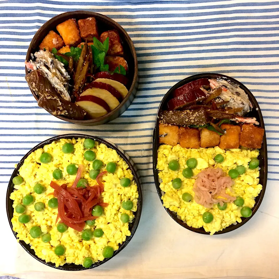 Snapdishの料理写真:#vegan弁当 
豆腐そぼろ弁当|makiko_aさん