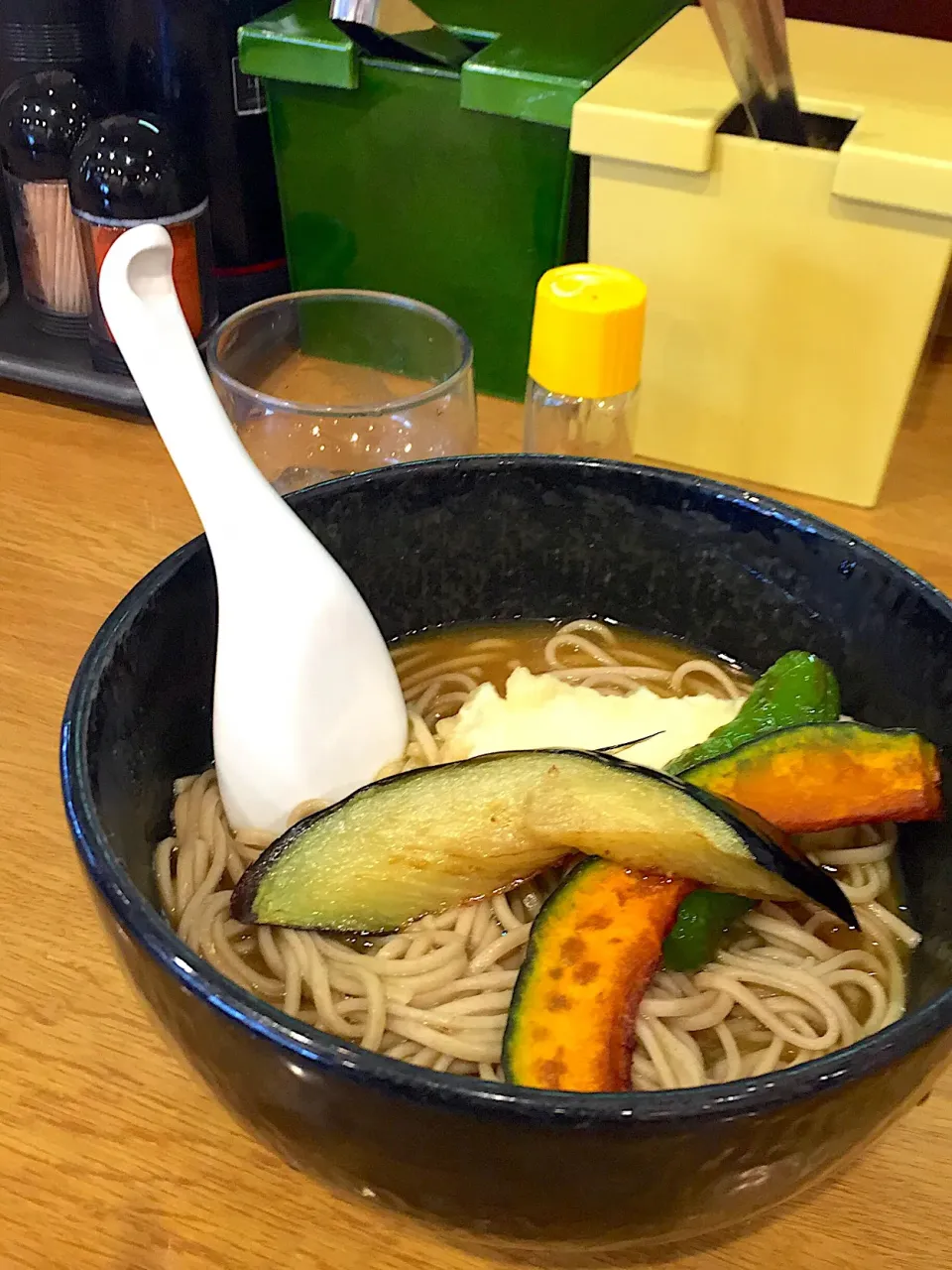 "サワディちわー""グリーンカレー"うどん 素揚げ野菜にエビ天イカ天固めプーケットの潮騒|kazumiさん