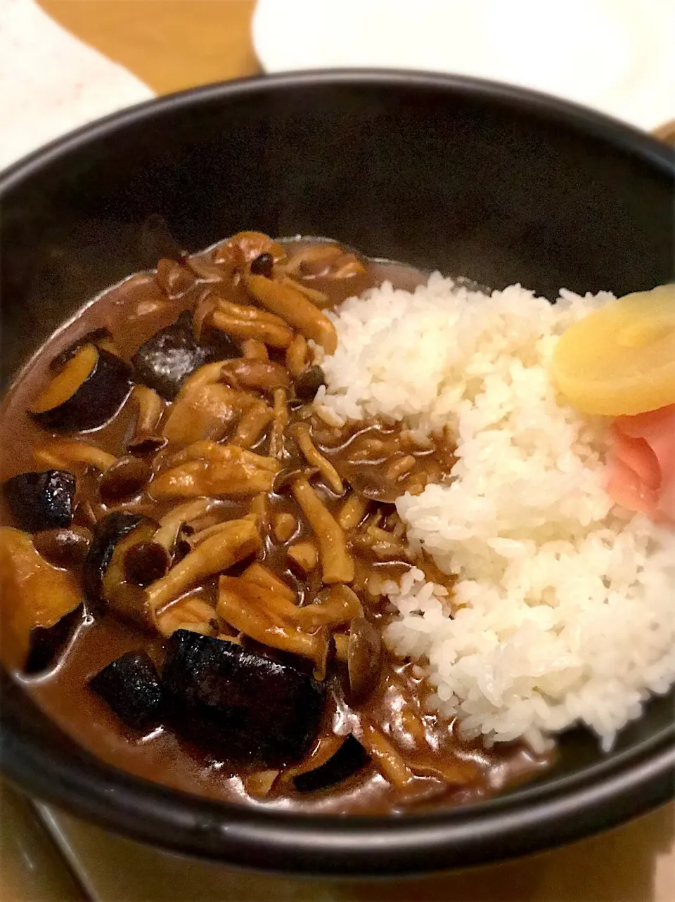 キノコと茄子のカレー❗️|料理長さん