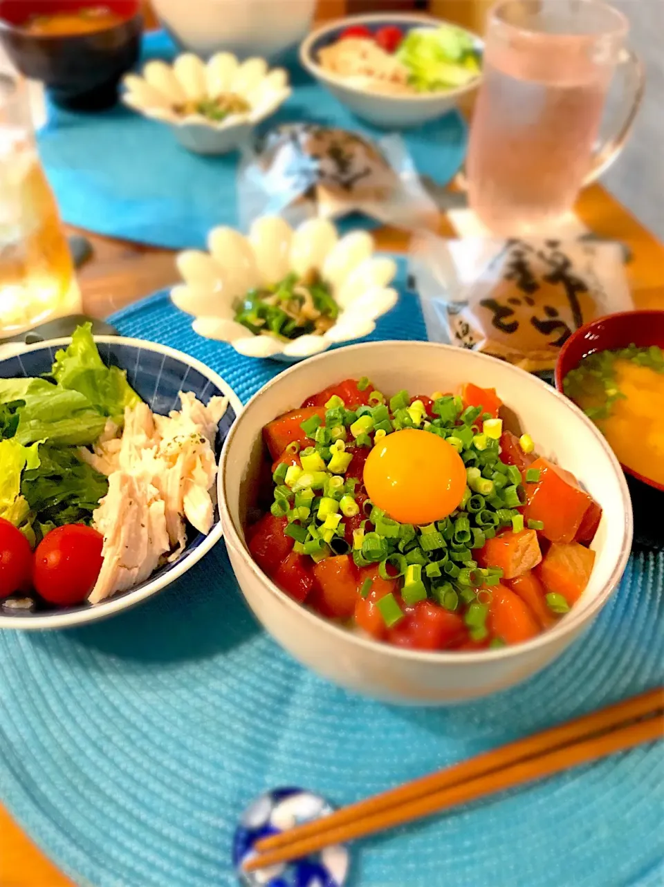 マグロサーモンユッケ丼|はるたそさん