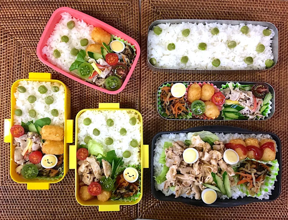 #中高生弁当  #父ちゃん弁当  #自分弁当  #のっけ弁当  #冷しゃぶ弁当|よちこさん