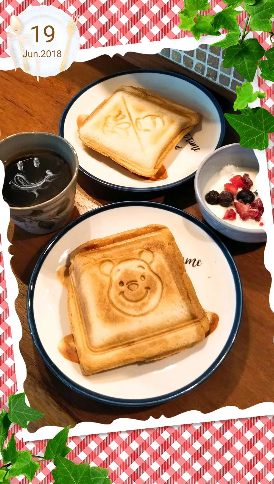 Snapdishの料理写真:ホットサンドな朝🍞|きみちさん