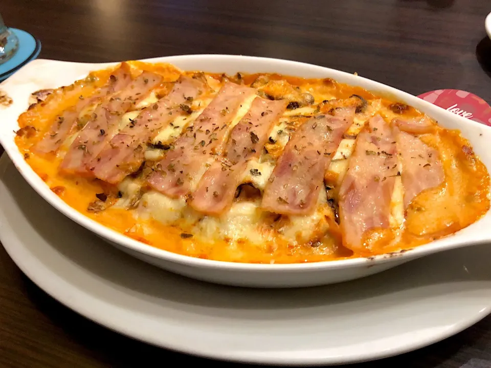 Chicken & mushroom baked rice|Yoku kuu kyaku daさん