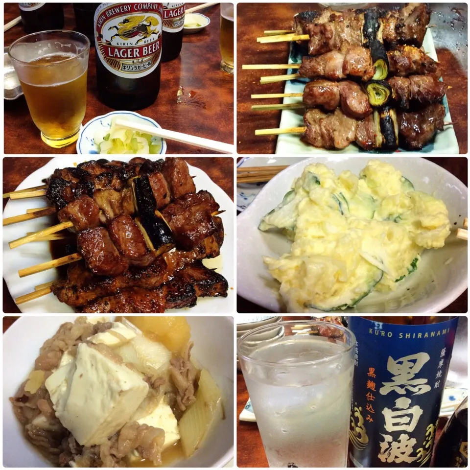 Snapdishの料理写真:焼き鳥で乾杯！ 2018.6.14|キラ姫さん