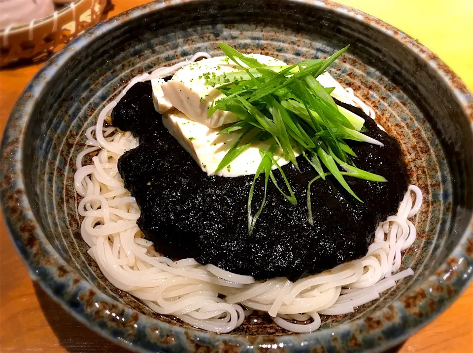 海苔あんかけ豆腐混ぜめん1|半田手延べそうめんの店 阿波や壱兆さん