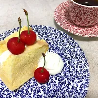 Snapdishの料理写真:シフォンサンドケーキ|ぷーさんさん