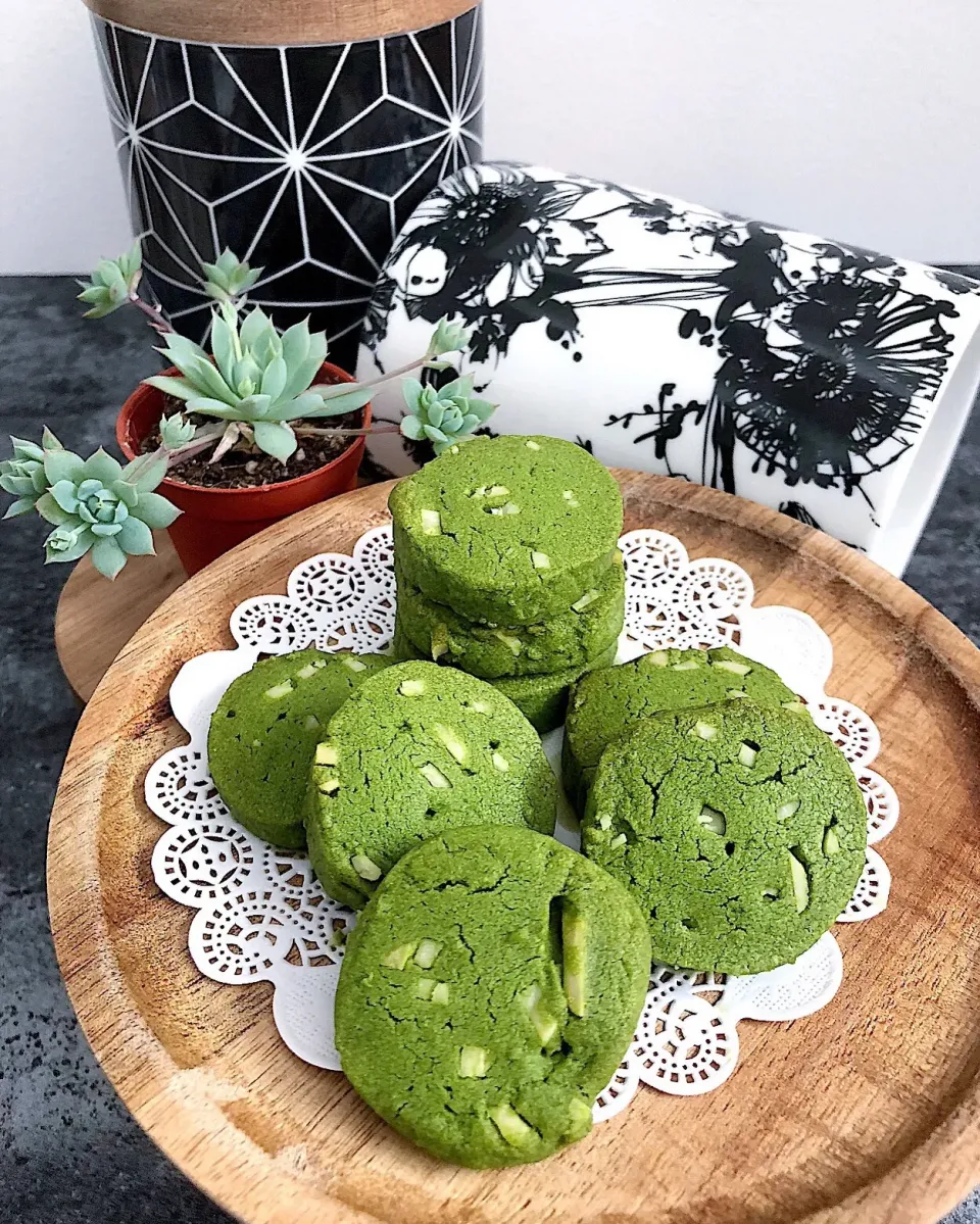 Matcha almond cookies|12Dragonさん