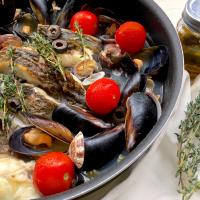 #釣り魚 ヒラメのアクアパッツァ