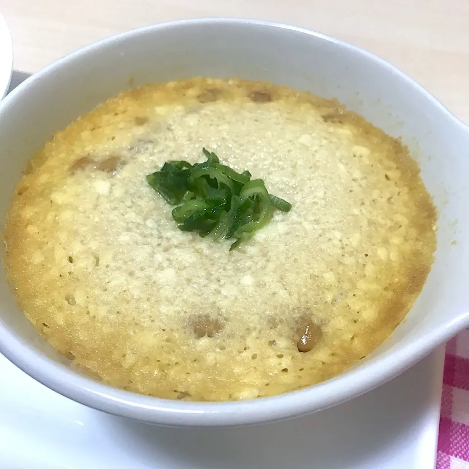 Snapdishの料理写真:豆腐と納豆のふわとろ茶碗蒸し🥚|ペンクックさん