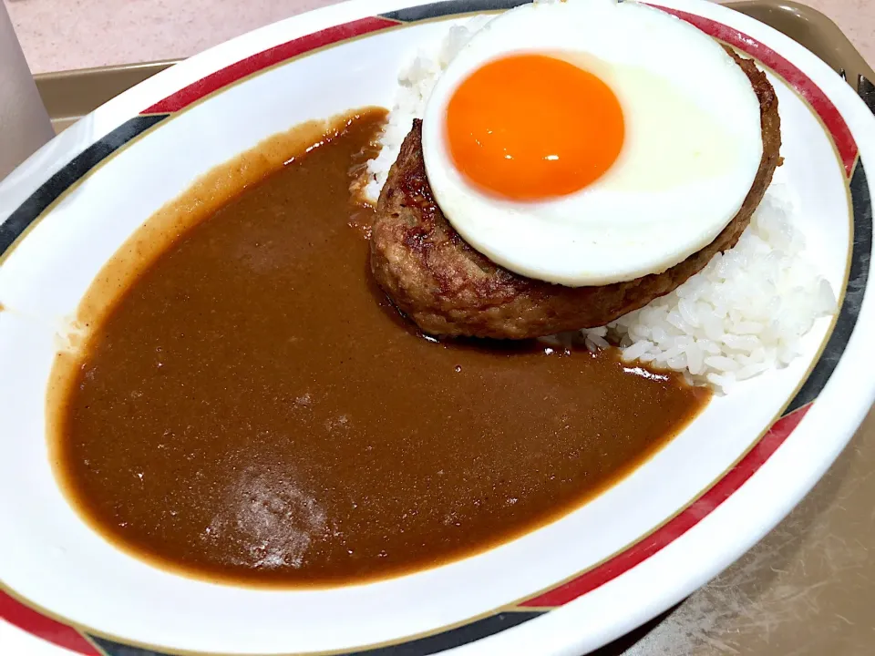 Snapdishの料理写真:BIGハンバーグカレー|T. Wonderさん