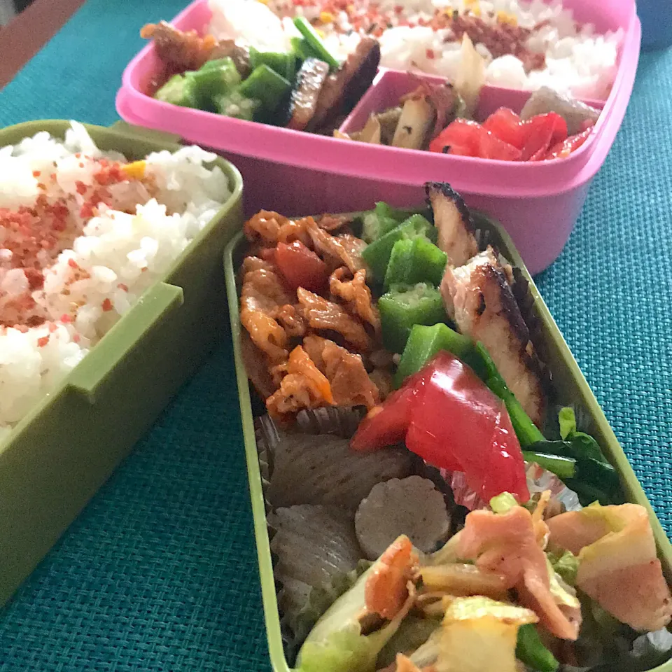 今日のお弁当🍱
豚肉のトマトソースソテー
カジキの塩こうじ焼き

どんより曇り空
お天気は
少しずつ回復してきそう

今日も頑張って 
いってらっしゃい👋😊|mokoさん