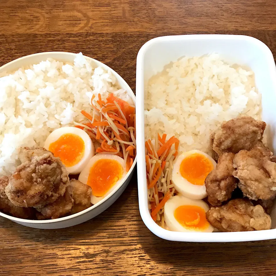 Snapdishの料理写真:父ちゃん&予備校生弁当|tenoaさん