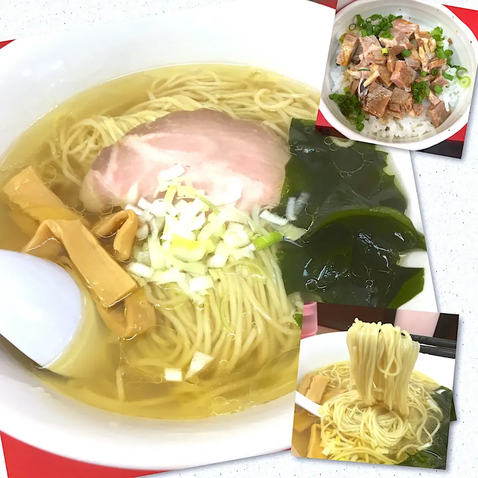 塩らーめん&チャーシューご飯@えんや(王子)|yoooochanさん