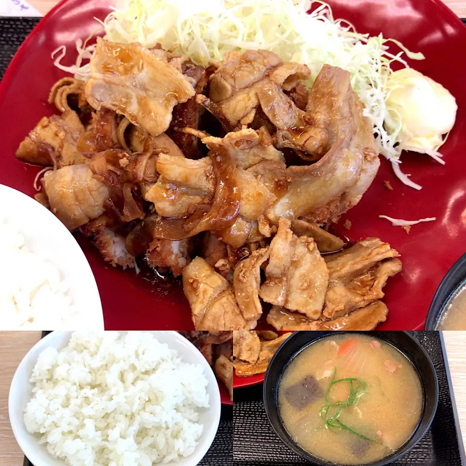 肉盛りチキンカツ定食|るみおんさん