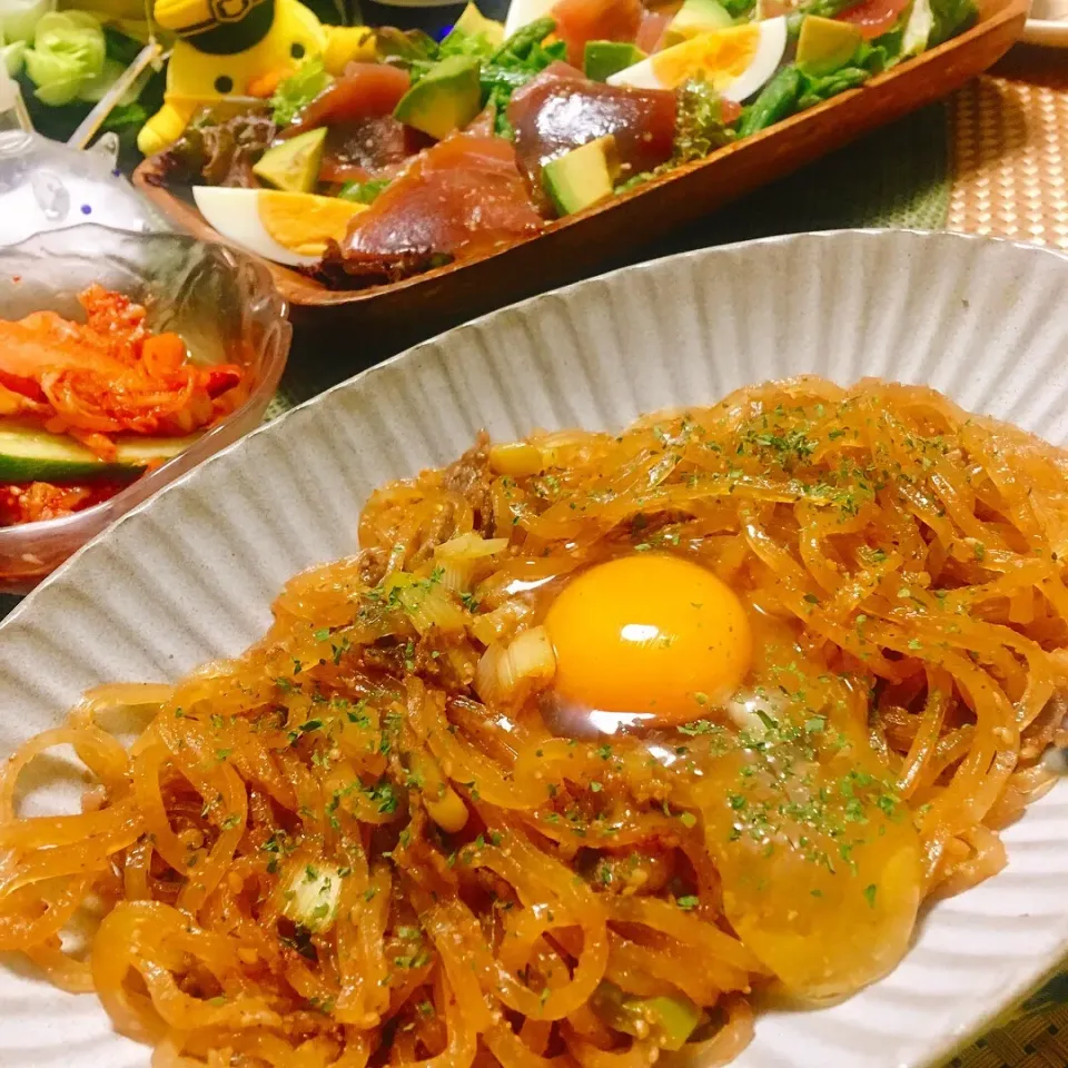 生マロニーでヘルシー担々麺|かんきちさん