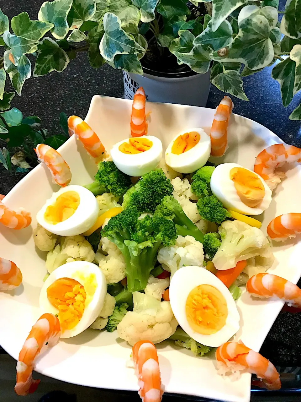 素麺パーティー 海老サラダ🥗🦐|シュトママさん