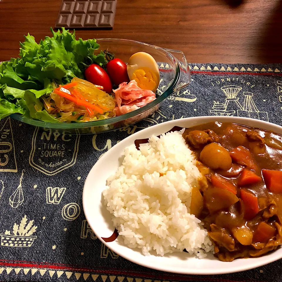 6.23夕飯 カレーライス、春雨サラダ|ピカさん