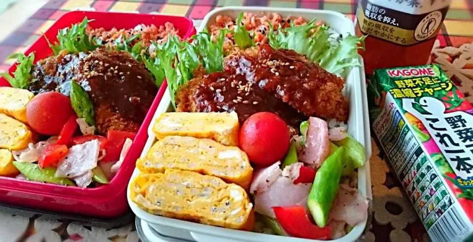 #我が家の働く男弁当
日曜日‥ヒレカツ                        のっけ盛弁当🍱🍴|kimi=kimi🌼Kitchenさん