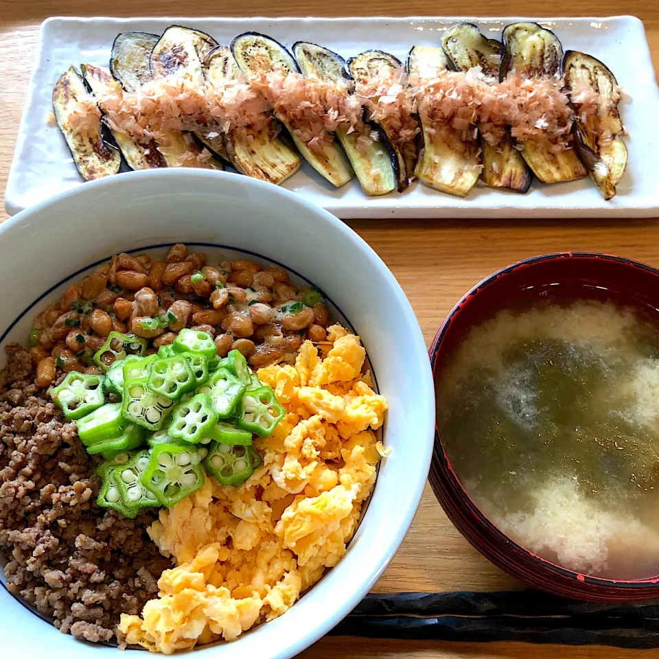 四色丼 と ナス焼き😊|Jean Nobyさん