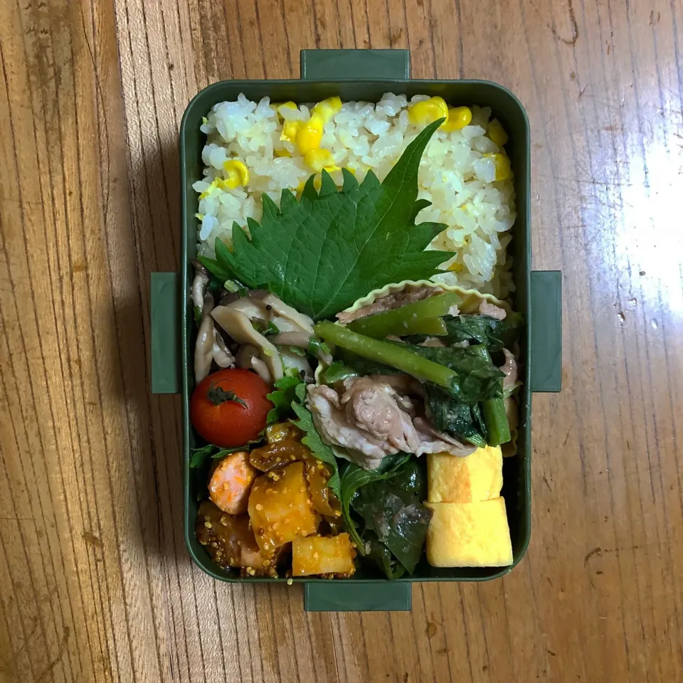 2018.6.25 #お弁当記録  #お弁当  #lunch  #lunchbox  #とうもろこしご飯|はーさん