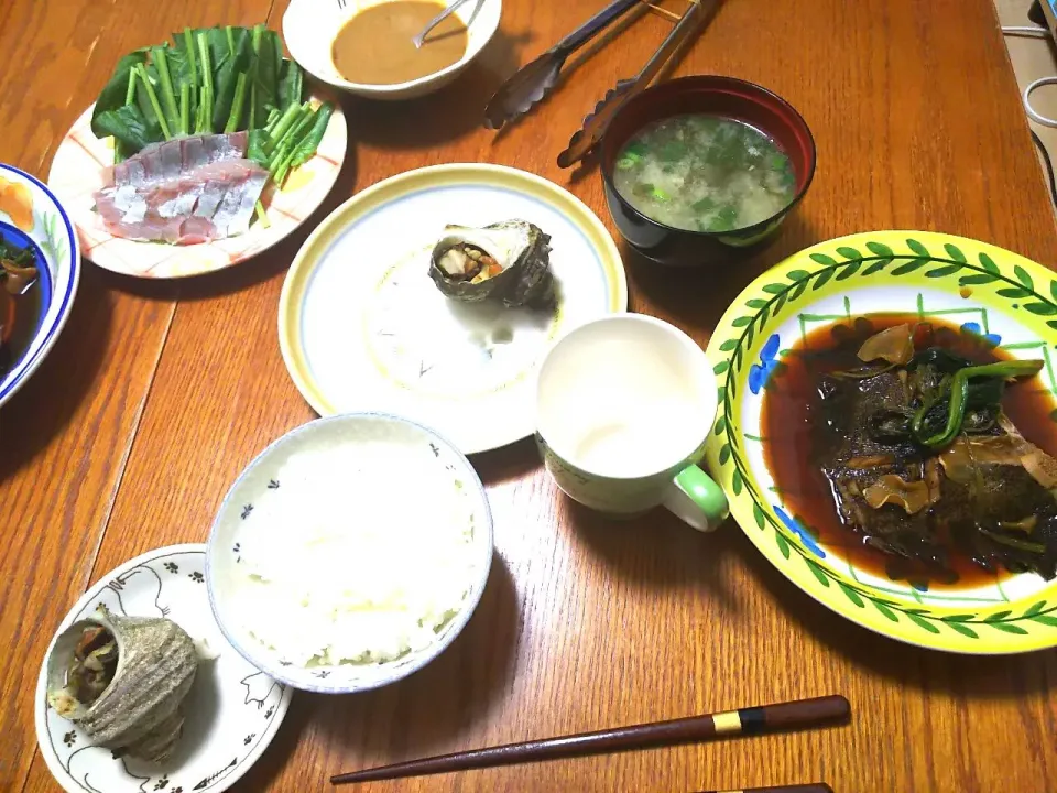 海鮮たっぷりの晩御飯|たけやさん