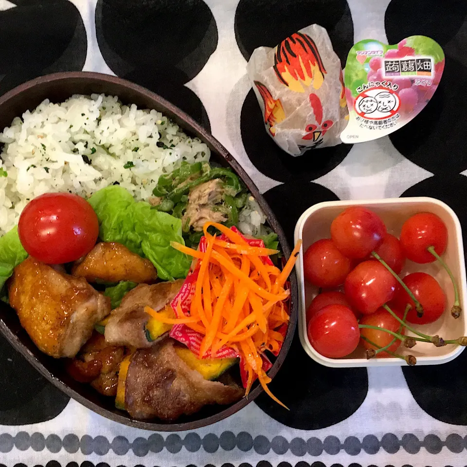 Snapdishの料理写真:#曲げわっぱ弁当  #男子高校生弁当|さい。さん