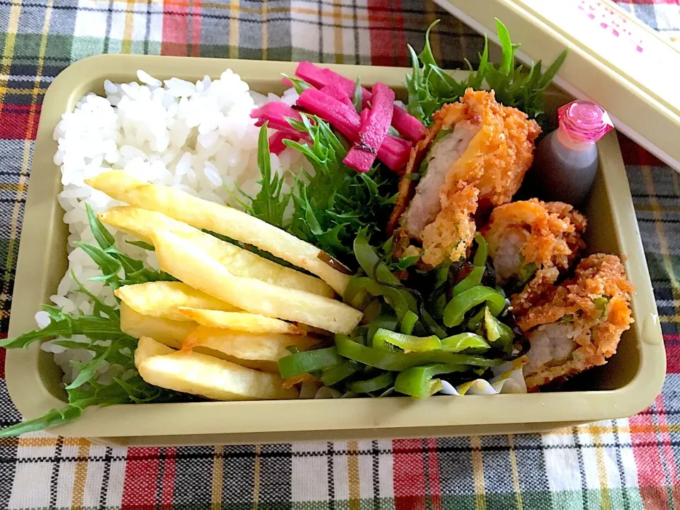 2018.6.26大葉とチーズのカツ弁当|マム🌹Japanese momさん