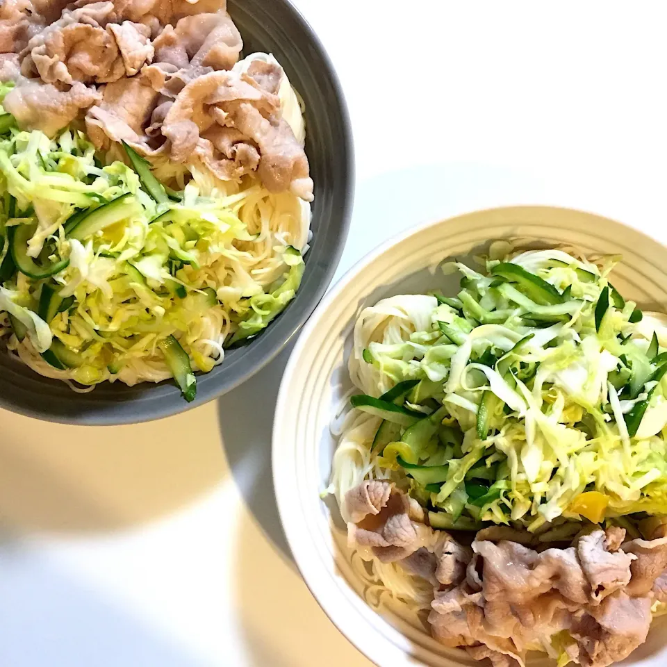 #おうちごはん は  #サラダそうめん 🥗|nokorinさん