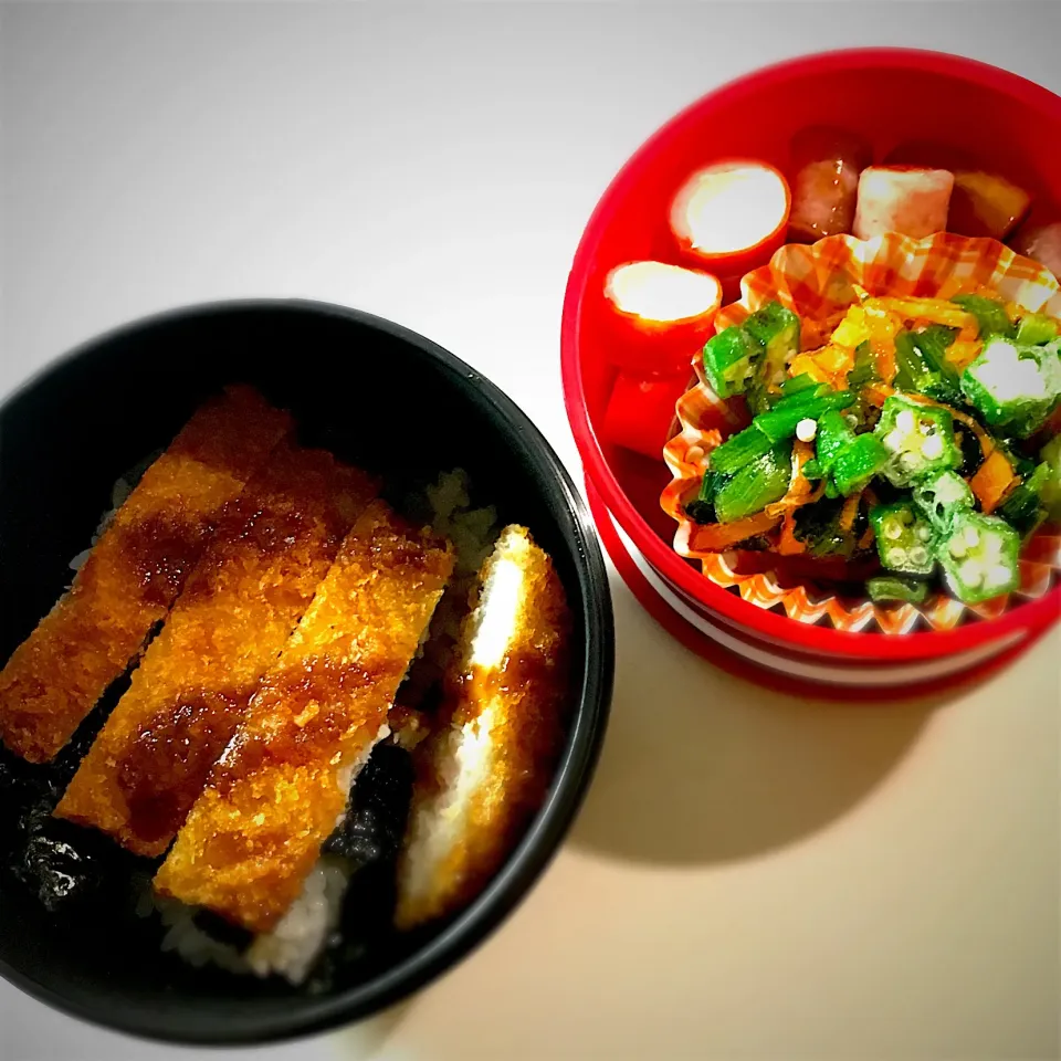 高校男子のカツ丼弁当|ぴんかいママさん