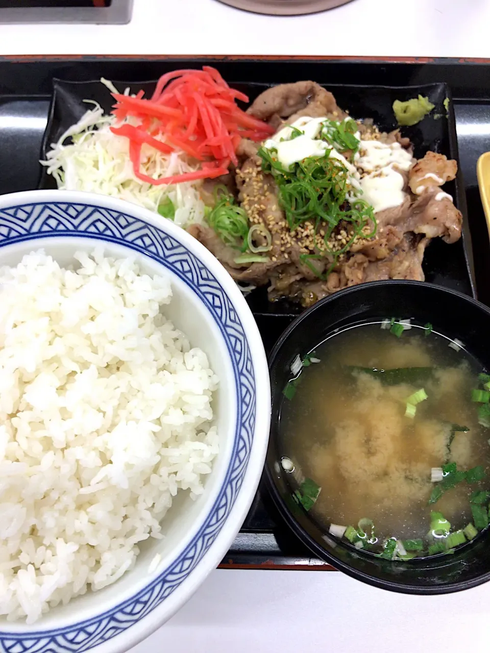 ねぎ塩牛カルビ定食  大|るみおんさん