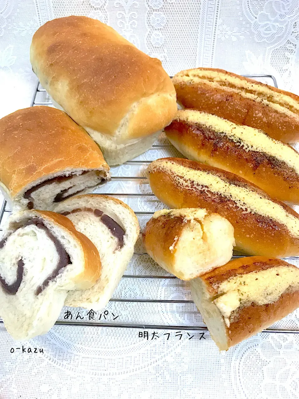 Snapdishの料理写真:あん食パン🍞&明太フランス🥖|o-kazuさん