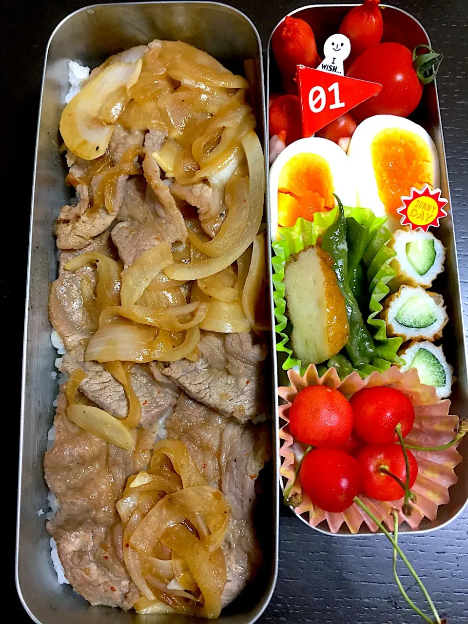 Snapdishの料理写真:中1男子授業参観日のお弁当🍱♡|ノリさん