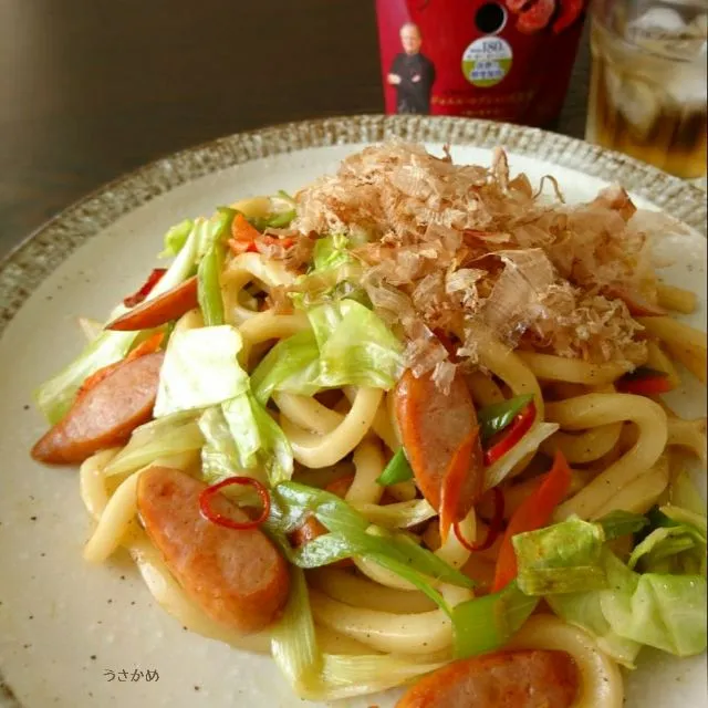 焼きうどん|うさかめさん