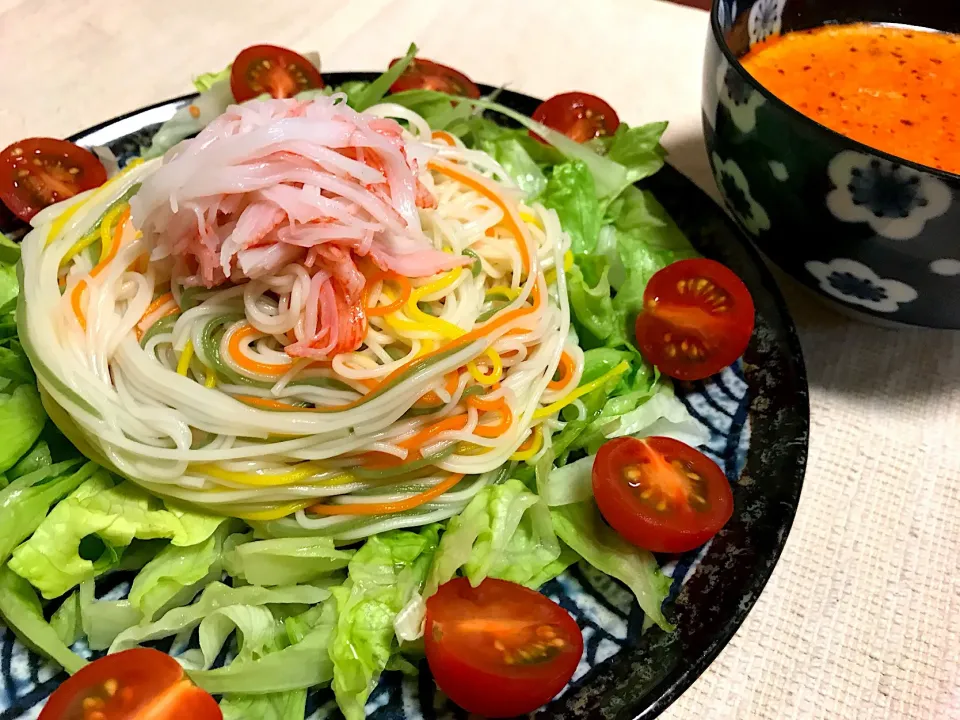 担々麺風♪胡麻豆乳ダレで戴く素麺|Hiropanさん