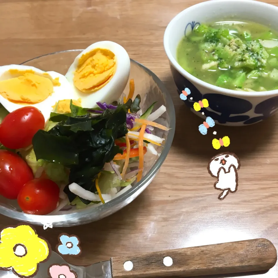 ブロッコリーとフジッリのチーズ風味スウプ🥦
#サラダ|あきころさん