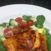 Honey glazed Salmon steak|Faithさん