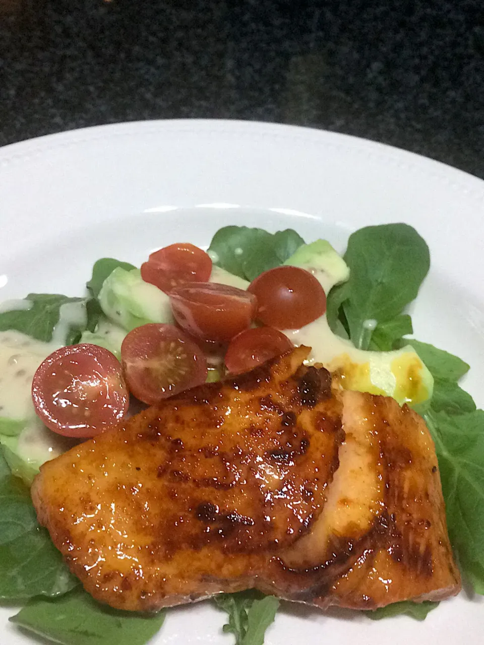 Honey glazed Salmon steak|Faithさん