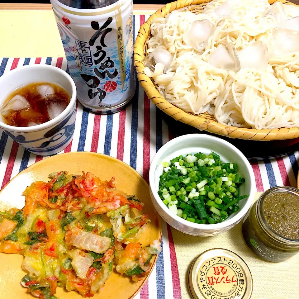 サンデーランチ
生麺そうめん 野菜かき揚げ|Noriyuki Saitoさん