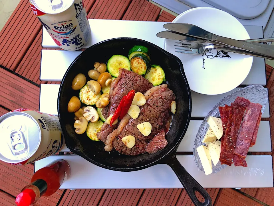 ベランダ飯 蔵王牛ステーキ🥩|たつやん。さん