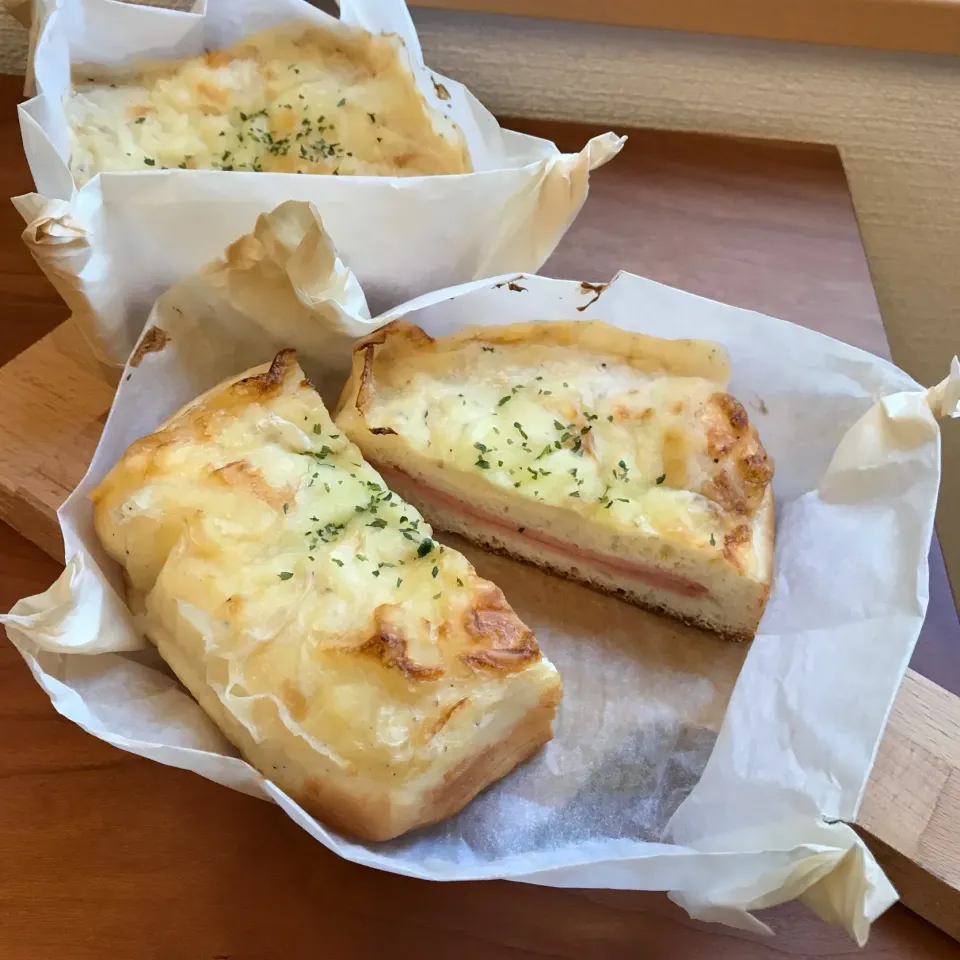 Snapdishの料理写真:週末のパン教室🥪クロックムッシュ|Lilyさん