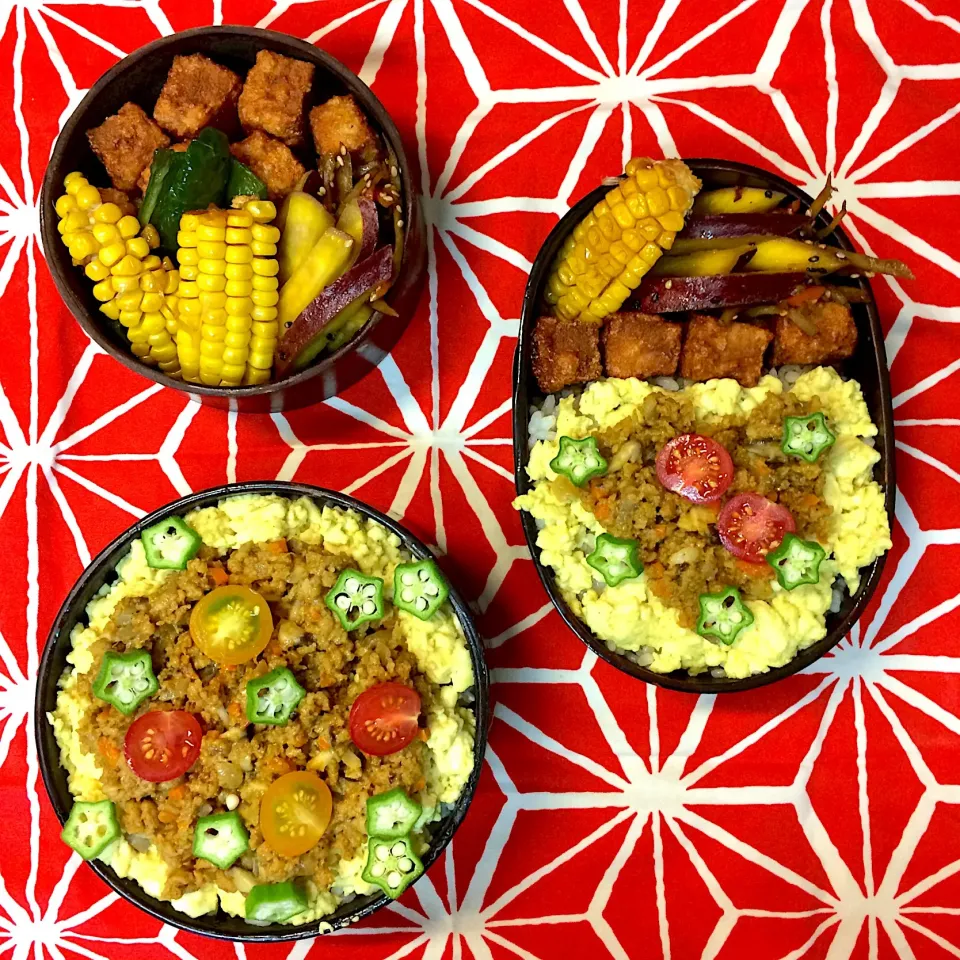 Snapdishの料理写真:#vegan弁当 
ドライカレー弁当|makiko_aさん